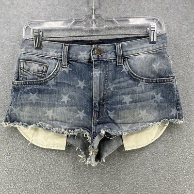 Pantalones Cortos Botín Vans X Jesse Jo Mujer Talla 3 (W29) Azul Denim Estrellas Corte Foto 1 de 4