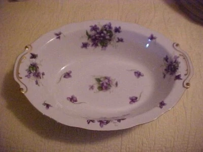 Rossetti Spring Violets Oval Vegetable Bowl Made in Japan - Image 1 of 4