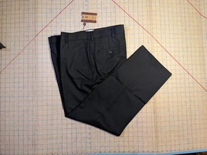 Haggar Black Pinstripe Pants Mens Size 36x30 NWT $100 Closet161 - Picture 1 of 4
