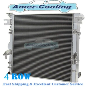 4Row Aluminum Radiator For 2007-2015 Jeep Wrangler 3.8 3.6 2007 2008 2009 2010 - Picture 1 of 10