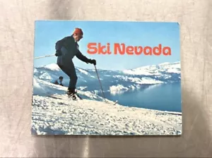 Folleto de esquí estilo origami 1973 de California/Nevada mapa de senderos recuerdo del área perdida - Imagen 1 de 9