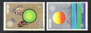 MALTA MNH 1986 SG779-780 EUROPA: UMWELTSCHUTZ 2er SET - Bild 1 von 1