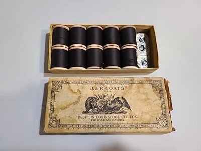 Rare old store stock J&P COATS Spool Thread in Original BOX - Image 1 of 4