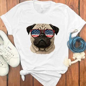COOLES MOPS PATRIOTISCHES T-SHIRT - Bild 1 von 29