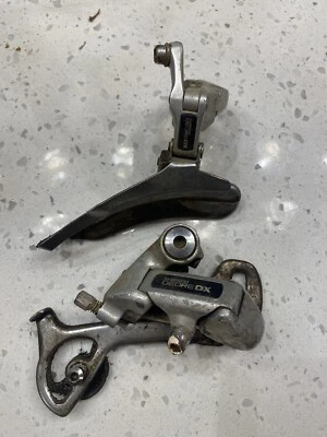 Vintage Shimano Deore DX RD-M650 Rear Derailleur & 28.6 Front Combo *No Pulleys* - Image 1 of 4