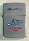 Vintage 1979 Uss Cushing Dd-985 Plankowner 2-Sided Zippo Lighter Navy Destroyer