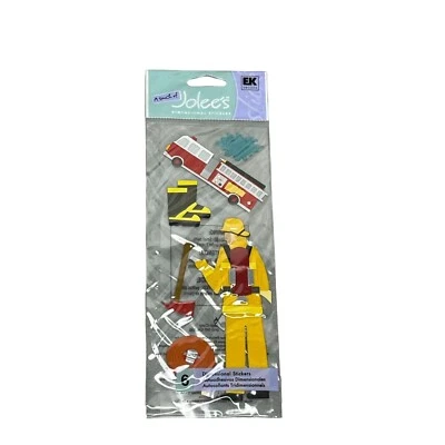 Pegatinas para álbumes de recortes Jolee's BOMBERO camión de bomberos motor manguera hacha botas Foto 1 de 2