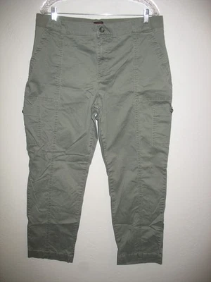 Lee Straight Leg Cargo Pants Sz 18 M Olive Green Stretch Comfort Waist Womens - Image 1 of 4
