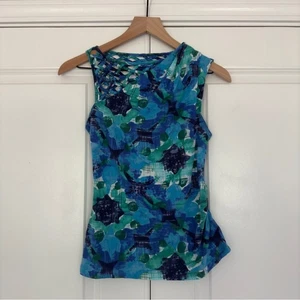 Anthropologie Vanessa Virginia Ruched Side Tank Top Sleeveless Pima Cotton Blend - Picture 1 of 8