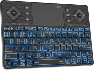 Rii K16+ Bluetooth Wireless Keyboard with Touchpad RGB Backlit USB Rechargable!! - Picture 1 of 18