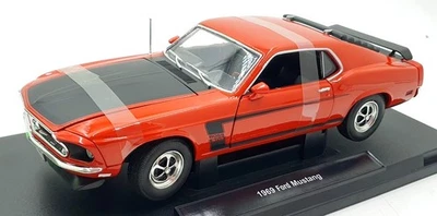 Welly 1/18 Scale Diecast 12516W - 1969 Ford Mustang Boss - Red/Black - Image 1 of 4