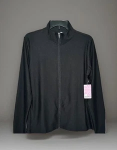 CLEARANCE SALE!! Ebb & Flow NWT Women’s Active Jacket Black Full Zip L/XL - Picture 1 of 5