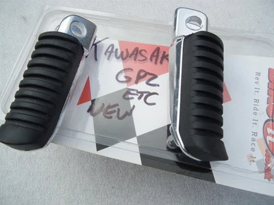 Kawasaki ZX7 ZX6R ZX9R 1987-2003 Biketek Rubber Replacement Front Footpegs  - Image 1 of 4