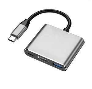 3in1 USB Hub HDMI 4K Adapter Typ C Dockingstation Konverter Konnektivitätsgerät. - Bild 1 von 7