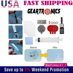 Glass Windshield Repair Tool Kit Car Wind Glass Windscreen Fix for Chip Qtufpshf - Picture 1 of 12