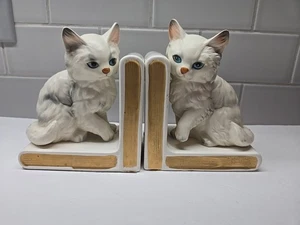 Pegatina de cerámica vintage LEFTON persa blanco gato/gatito H518 Japón 5”x6 - Imagen 1 de 6