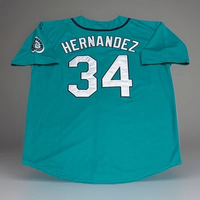 Camiseta para hombre Felix Hernandez Seattle Mariners XL NUEVA CON ETIQUETAS 2009 retro verde verde verde azulado antiguo  Foto 1 de 4
