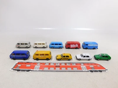 Herpa 1:87 H0 10X Modello VW LT Blick Bus DB BR THW ADAX Golf SG/Mint #EI79-0,5 - Immagine 1 di 4