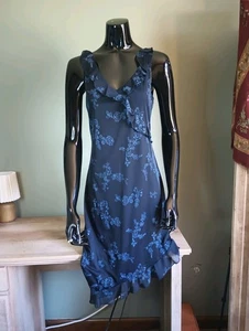 City Triangles Y2K Fairy Grunge Asymmetric Dress Medium Dark Floral Whimsigoth - Picture 1 of 11