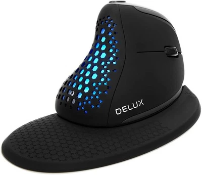 DELUX Seeker Ergonomic Mouse Wireless, Vertical Mouse with OLED Screen, 6 Button - Image 1 of 4