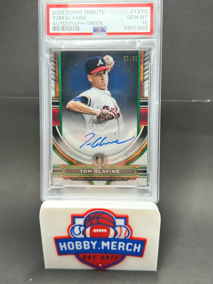 RARE 2023 Topps Tribute - Tribute Autographs Tom Glavine Auto /99 PSA 10 POP 2! - Image 1 of 4