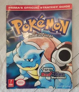 Pokemon (Blue Cover) : Prima's Official Strategy Guide Book - RARE! Blue And Red - Picture 1 of 13
