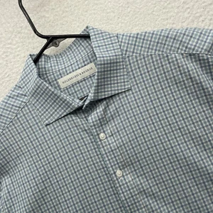 Holderness Bourne McPhail Shirt Mens XXL Kiawah Island Club Blue Check Tailored - Picture 1 of 11