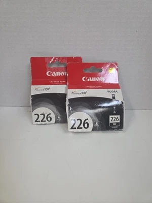 Cartucho de tinta negro original Canon 226 CLI-226, NUEVO sellado lote de 2 Foto 1 de 4