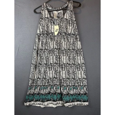Новый с Ярлыками MAX STUDIO черный и кремовый узор бирюзовый бак платье XL - Изображение 1 из 4