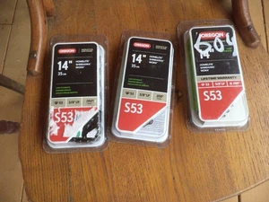3 cadenas de motosierra Homelite Shindaiwa Worx Oregon 53 3/8ths .050" S53 NUEVAS - Imagen 1 de 5