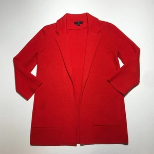 J.Crew 365 Sweater Blazer Sophie Merino Wool Open Front Pockets Cerise Red 2XS - Picture 1 of 14