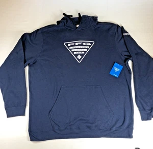 Columbia Hoodie PFG Triangle II Herren Größe 2XT Big/Tall Navy/Weiß Angeln Sport - Bild 1 von 11