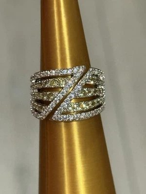 Bomb Party August 25 Bday Size 9 RG59251 Silky Dancing Grassland Peridot,Rhodium - image 1 of 4