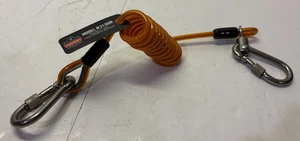 5 lbs. 48 in Orange Standard Coiled Cable Lanyard Tool Lanyard - Picture 1 of 4