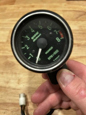 GENUINE Vintage 52mm BMW Motometer R80GS, R100GS tachometer with holder - Image 1 of 4