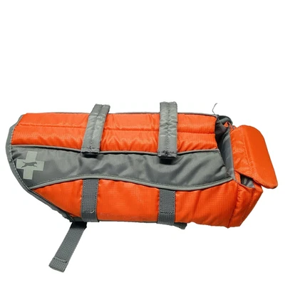 Top Paw Dog Life Jacket Vest with Rescue Handle Size Med/Large Orange and Gray - Image 1 of 4