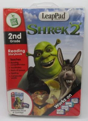 LEAP FROG - LEAPPAD SHREK 2, 2ND GRADE READING INTERACTIVE BOOK & CARTRIDGE - Image 1 of 4