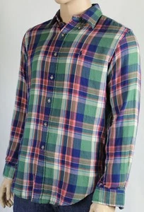 POLO Ralph Lauren Large L Green Blue Red Flannel Classic Dress Shirt NWT - Picture 1 of 1