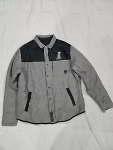 Chaqueta Camisa Harley Davidson’s Talla Grande Abotonada Con Bolsillos Gris y Negra - Imagen 1 de 9