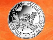 Somalia Leopard African Wildlife 1oz Silver Coins 2021 Edition 30000 .9999