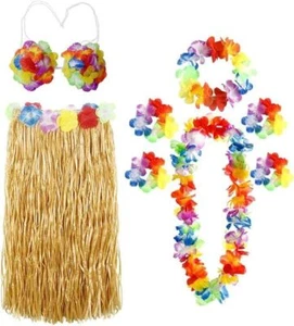 HAWAIIAN LEI HULA Hawaii Fancy Dress Flower Garland Necklace Headband Flowers - Picture 1 of 2