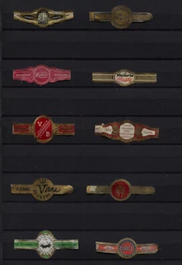 Nice Lot of 10 Vintage 1960s Cigar Bands Labels Different Brands Set 6 - Picture 1 of 1