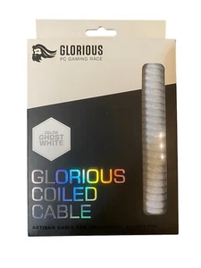 NEW Glorious Coiled USB Cable (Ghost White) - For Keyboards, GMMK Pro, Keychron - Picture 1 of 8