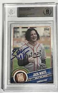 Jack White Signed 2015 Topps First Pitch Card BAS Slabbed Autograph Beckett - Picture 1 of 2