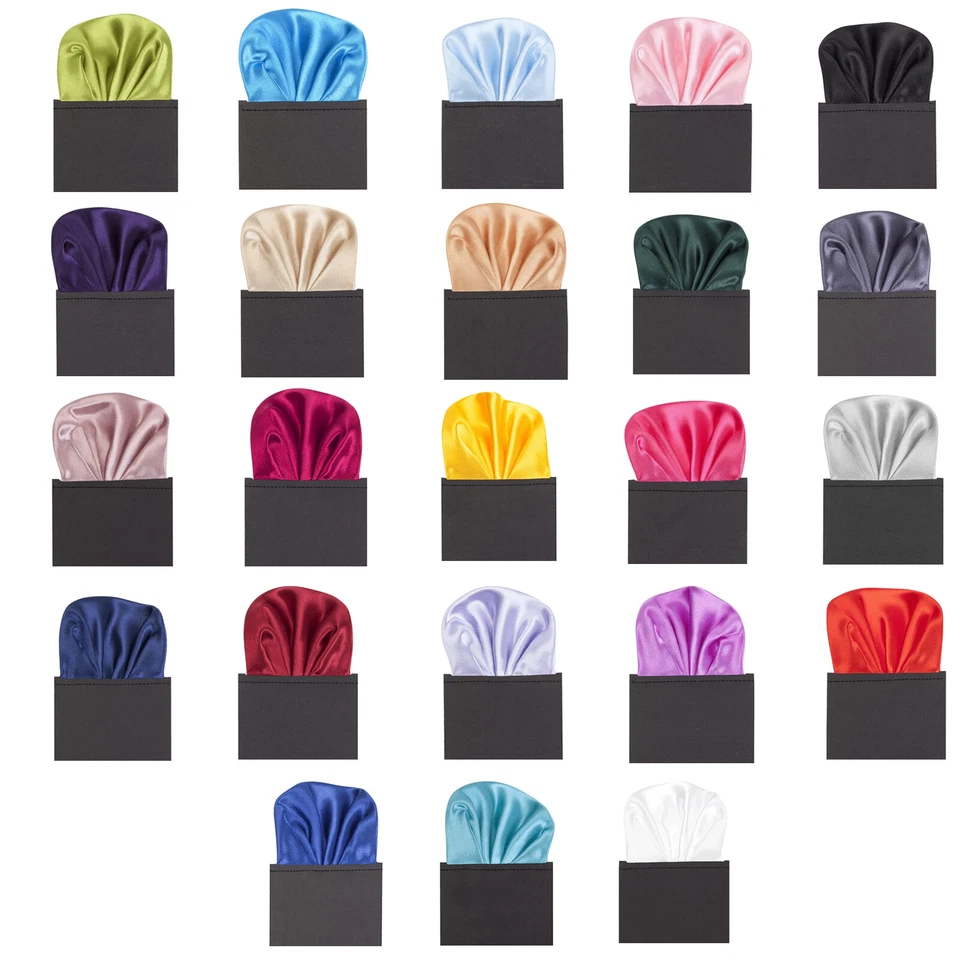 Men's Multicolor Pre-Folded Satin Pocket Square - Rounded Charm! - Image 1 of 1