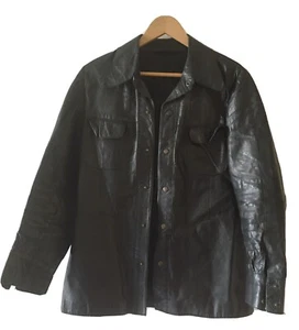 Kreymborg Men Vintage genuine leather blazer In Black - Picture 1 of 6