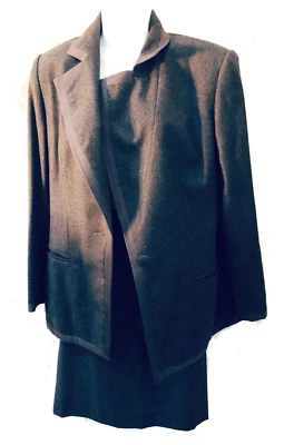 Traje de dos piezas Christian Dior Bergdorf Goodman lana años 90 gris lana franela M Foto 1 de 4