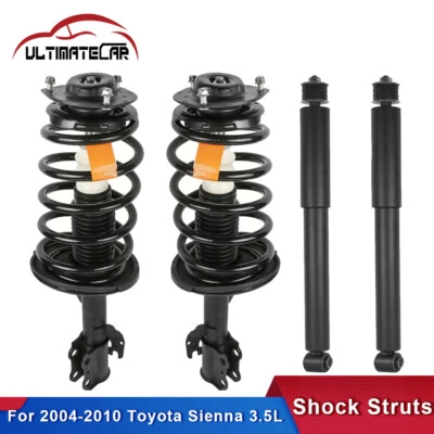 Set 4 Complete Struts Shock Absorbers For 2004-2010 Toyota Sienna Front+Rear - Image 1 of 4