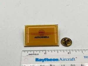 Vintage Shell Gas & Oil Aeroshell Aviation Wings Advertising Hat Lapel Pin - Picture 1 of 5