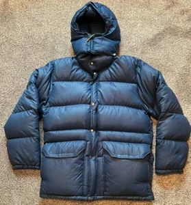 RARE Vtg 70s The North Face Brooks Range Himalayan Down Parka Navy Jacket Men XL - Picture 1 of 17